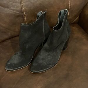 Black suede dolce vita booties